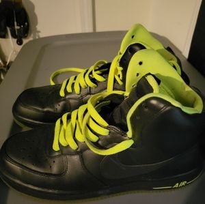 Nike Air force I high Black/ volt1